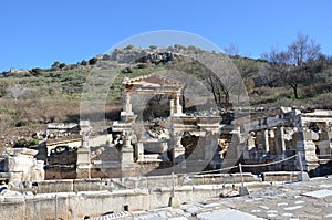 Turkey, Izmir, Bergama in ancient Greek Hellenistic doffetent buildings, this is a real civilization, baths