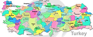 Turkey map photo