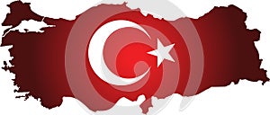 High detailed vector map turkey.