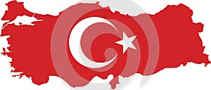 High detailed vector map turkey.
