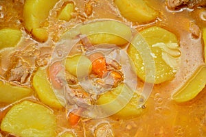 Turkey meat stew with potatoes photo