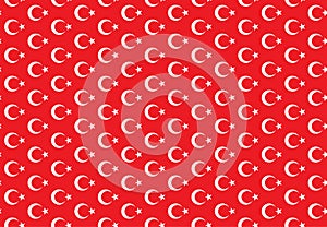 Turkey moon star abstract seamless pattern