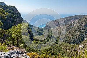 Turkey mountain landscape, taken on mediterranean Turkish coast trekking route of Lycian way