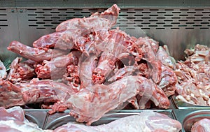 Turkey necks sold at a city supermarket