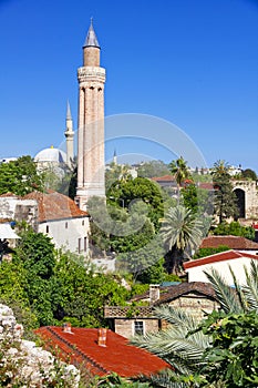 Turkey. The old downtown of Antalya. Yivli minaret