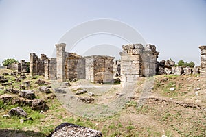 Turkey, Pamukkale. Archaeological site of ancient Hierapolis