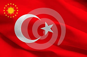 Turkey presidential flag, graphic elaboration