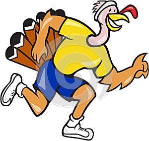 Turkey Run Runner Side Cartoon