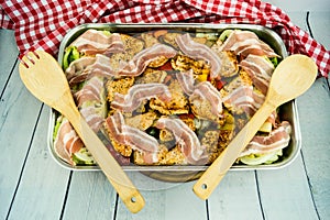 Turkey Steaks and bacon