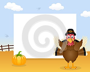 Turkey Thanksgiving Horizontal Frame