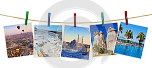 Turkey travel photography on clothespins