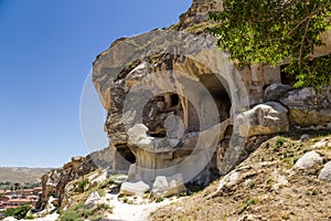 Turkey, Urgup. Caves, carved into the rock