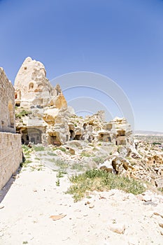 Turkey, Urgup. Living rock, filled with artificial caves in the old town