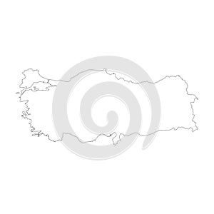 Turkey vector country map outline