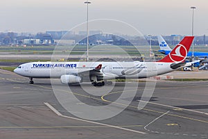 Turkish Airlines Airbus A330 at Schiphol