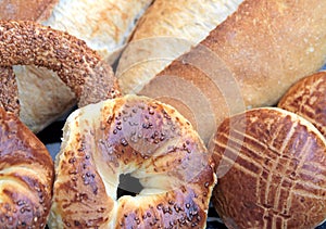 Turkish bagels and breads.