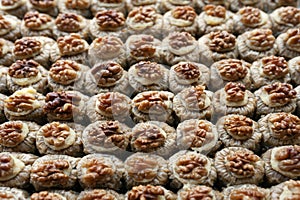 Turkish baklava with walnuts