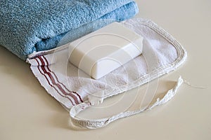 Turkish bath and bath materials, bath towel and turkish soap, take a bath, make a bath to relax, take a shower,