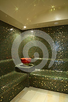 Turkish bath of spa area of Elisabeth hotel in Mayrhofen. Austria
