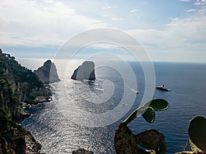 Turkish beautiful sea landscape with abbys and reefs.