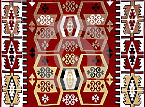 Turkish Carpet Pattern with motifs