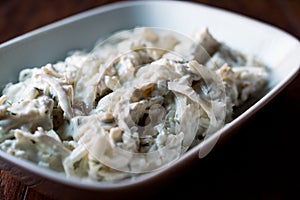 Turkish Celery Salad with Yogurt and Mayonnaise / Kereviz Salatasi