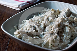 Turkish Celery Salad with Yogurt and Mayonnaise / Kereviz Salatasi