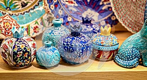 Turkish Ceramics in Grand Bazaar, Istanbul, Turkey