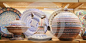 Turkish Ceramics in Grand Bazaar, Istanbul, Turkey