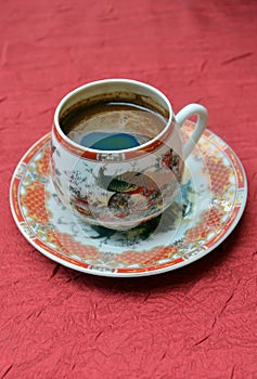 Turkish coffee in a chinesse pot