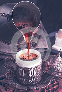 Turkish coffee dark photo