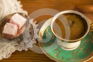 Turkish Coffee served with Turkish delight