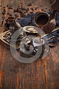 Traditional Turkish coffee photo