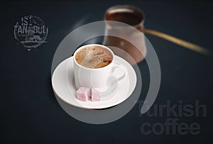 Turkish coffee with Turkish delight.