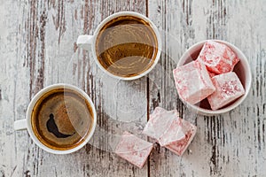 Turkish Coffee with Turkish Delight