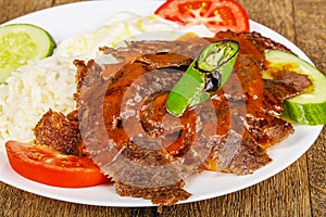 Turkish cuisine - Iskander kebab grilled meat