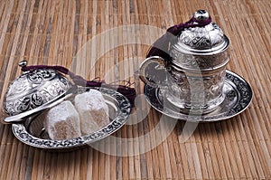 Turkish delight Box and turkish coffee cup