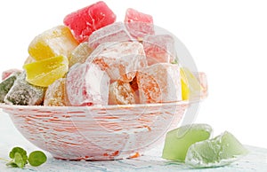 Turkish delight isolated