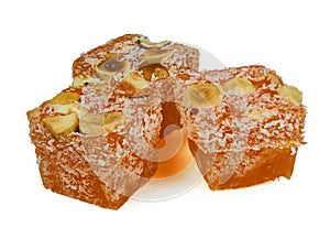Turkish Delight Isolated on a white background