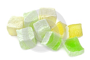 Turkish delight isolated on white background