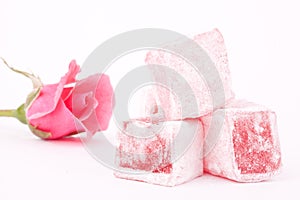 Turkish delight with rose flavour