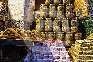Turkish delight on sale at Kapalicarsi, Istanbul, Turkey photo