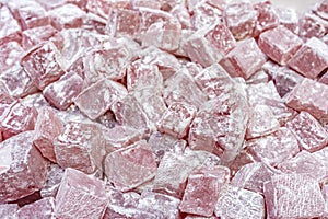 Turkish Delight or Turkish Delight is a family of confectionery based on starch and sugar gel. photo