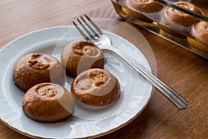 Turkish Dessert Sekerpare / Small cakes with sherbet syrup