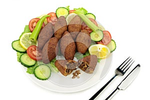 Turkish dish, stuffed meatballs with bulgur - ( icli kofte ) photo