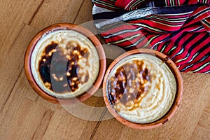 Turkish Dssert Rice Pudding Sutlac / Custard