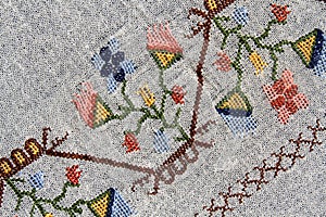 Turkish embroidery pattern as background