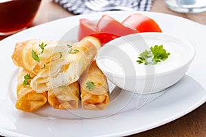 Turkish filled dough rolls