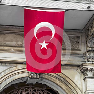 Turkish flag in Istanbul