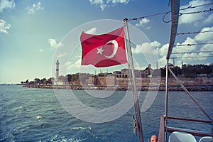Turkish flag in Istanbul